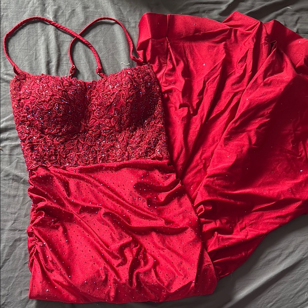 Prom dress, mermaid style red